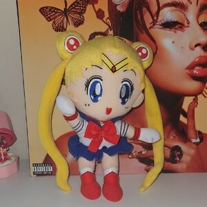 Sailor Moon Plush Doll with Red Bow